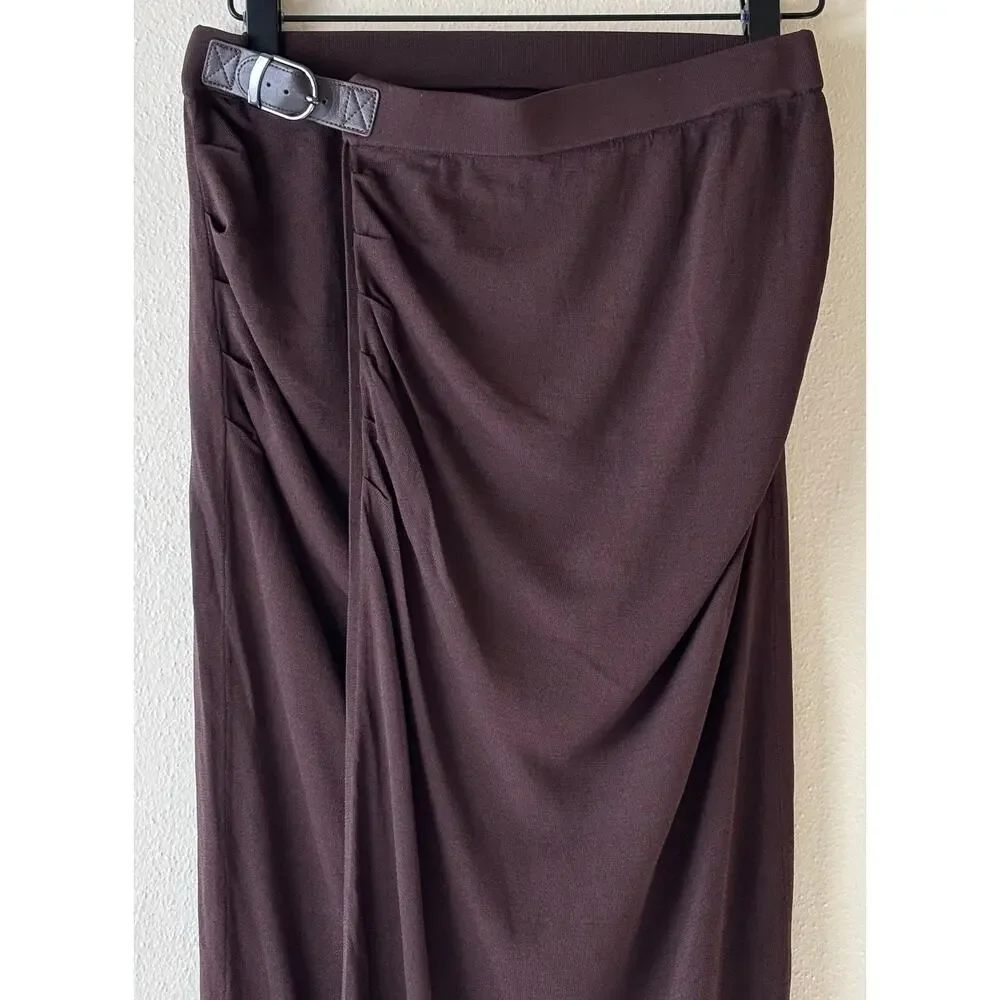 NWOT House of CB Lilas Espresso Knit Midi Skirt Size Medium